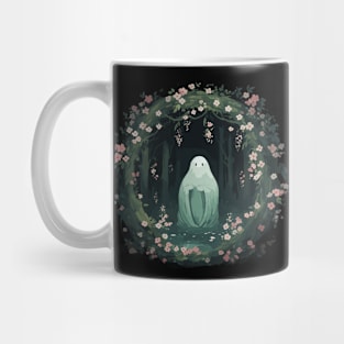 Forest Ghost Spooky Anime Halloween Cherry Blossom Flower Mug